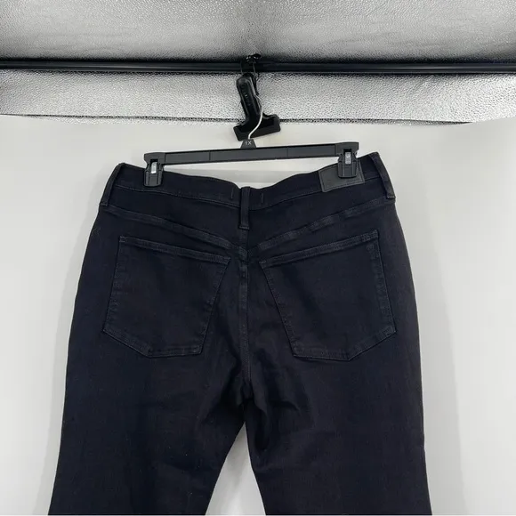 Madewell Mid Rise Kick Out Crop Jeans Women's Size 33P NWT Black