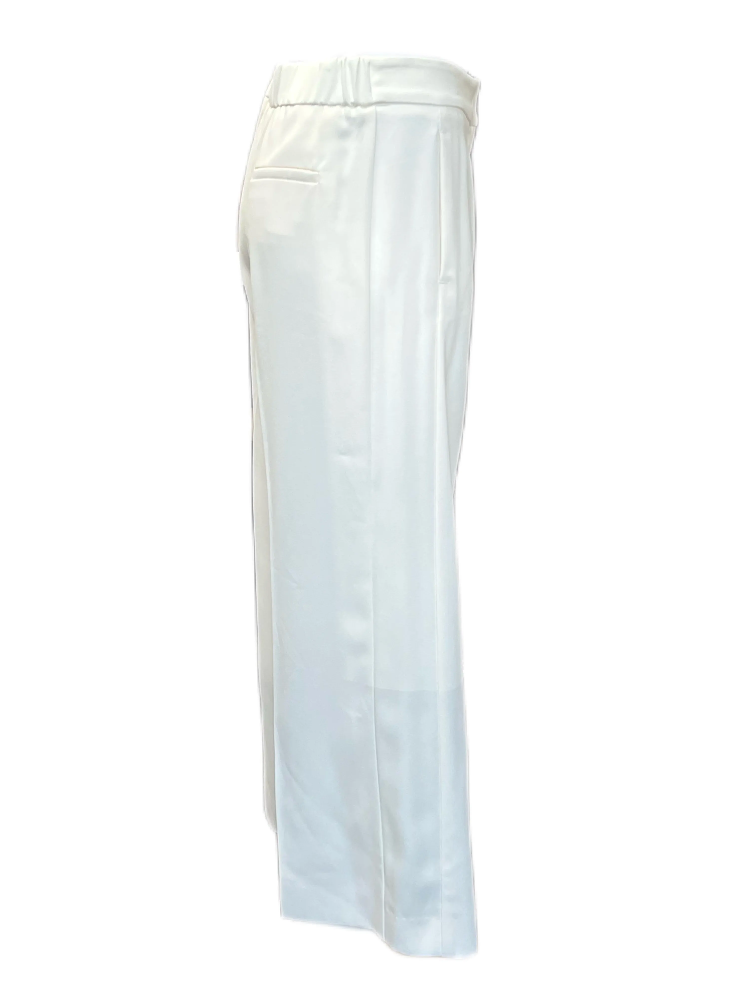 Marella By Max Mara Women's Bianco Lana Grace Straight Pants Size 10 NWT