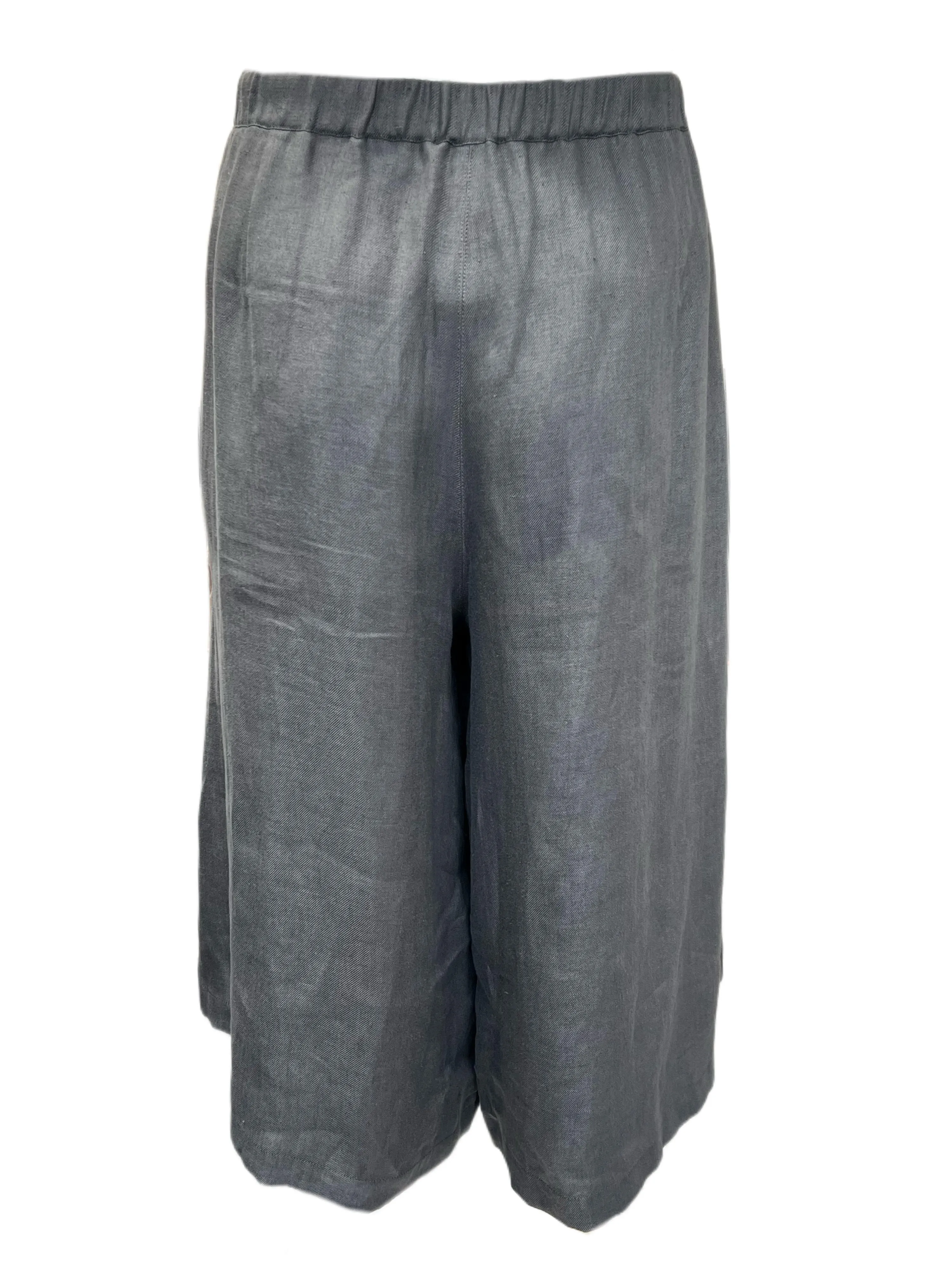Marina Rinaldi Women's Grey Rupia True Hemp Capri Pants NWT
