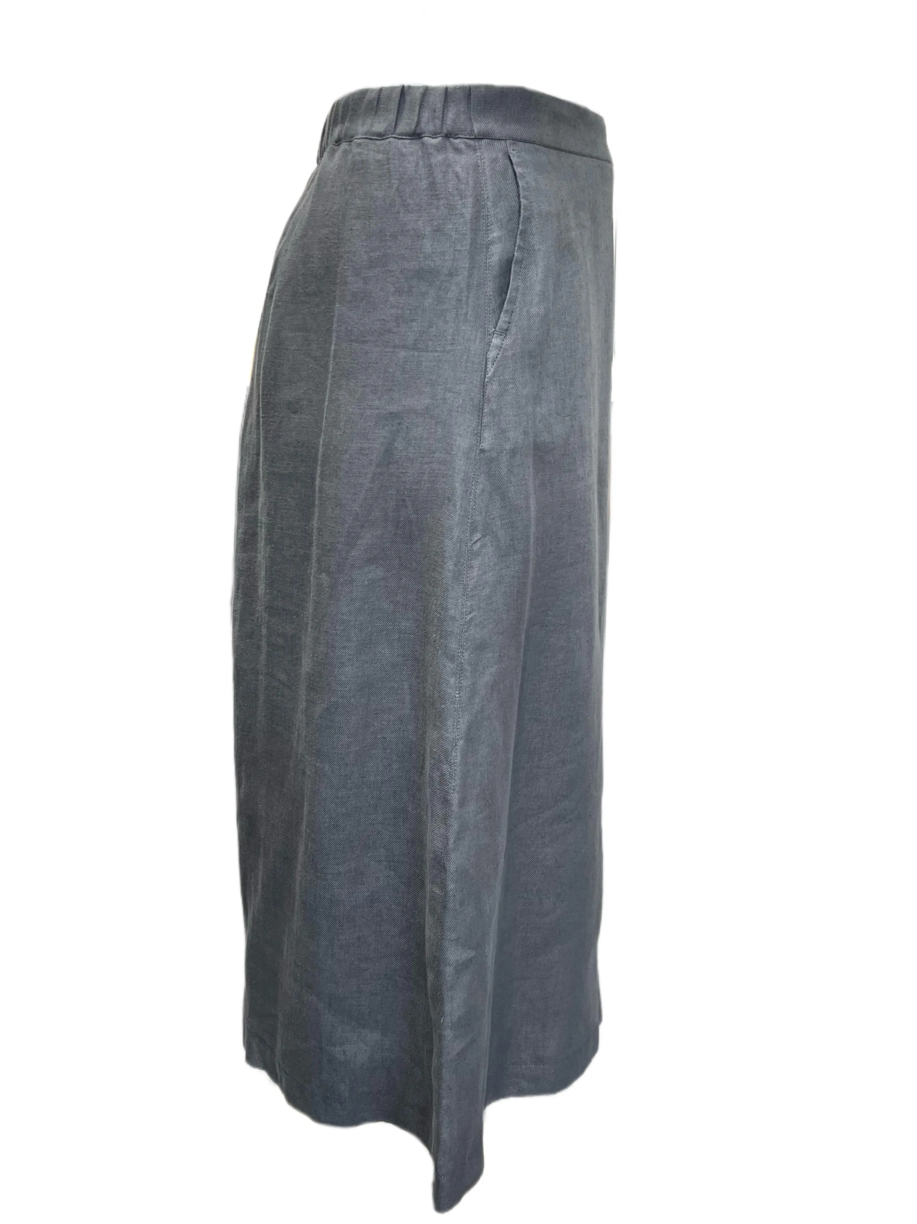 Marina Rinaldi Women's Grey Rupia True Hemp Capri Pants NWT