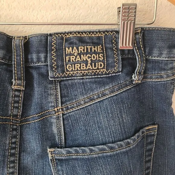 Marithé François Girbaud Womens Jeans Size 30 Blue Denim Cotton Blend *altered*