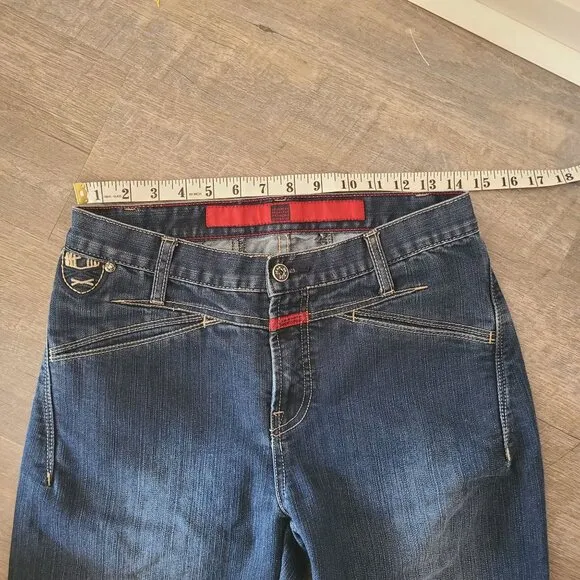 Marithé François Girbaud Womens Jeans Size 30 Blue Denim Cotton Blend *altered*