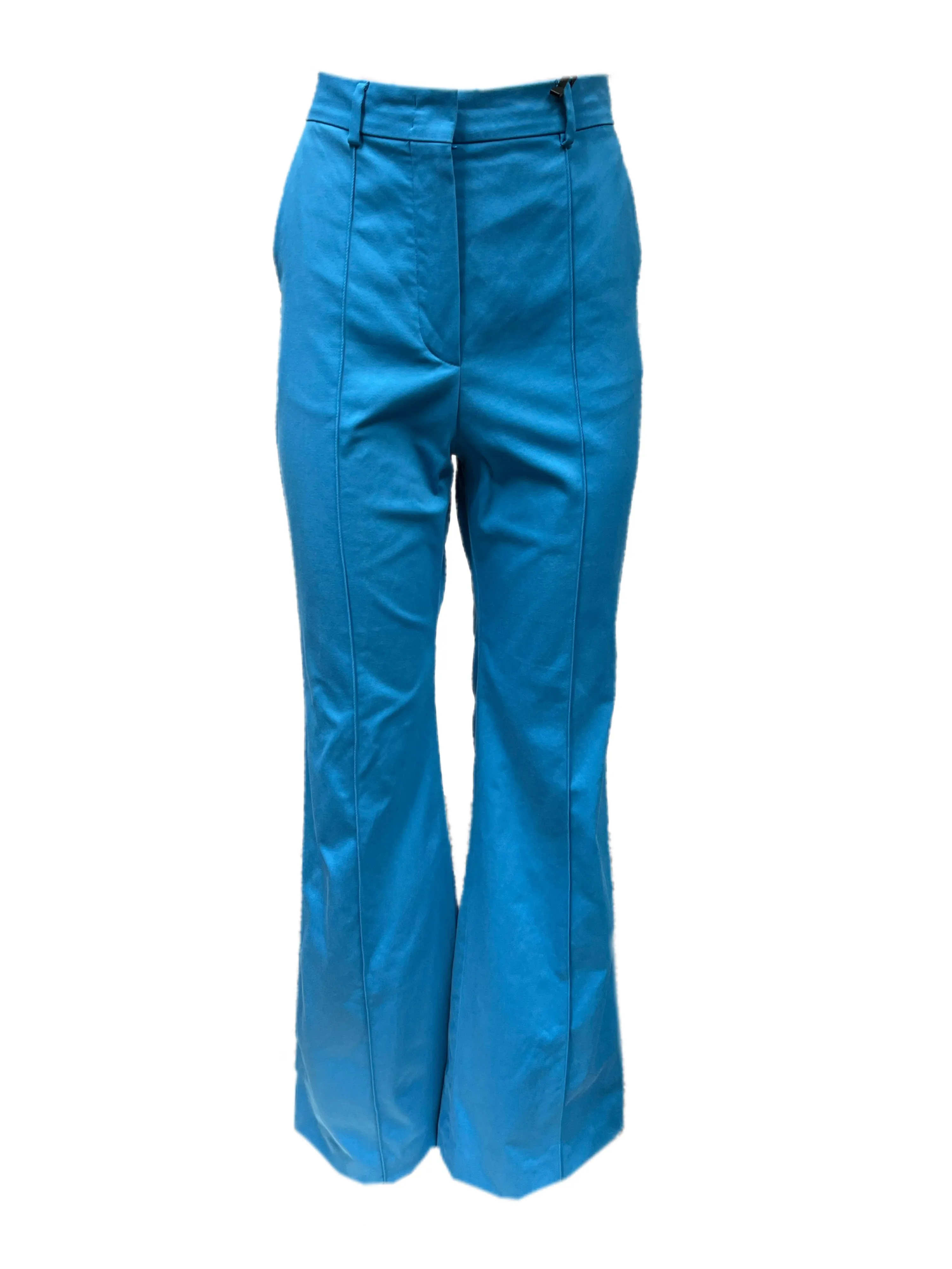 Max Mara Women's Turquoise Augusta Flared Leg Pants Size 8 NWT