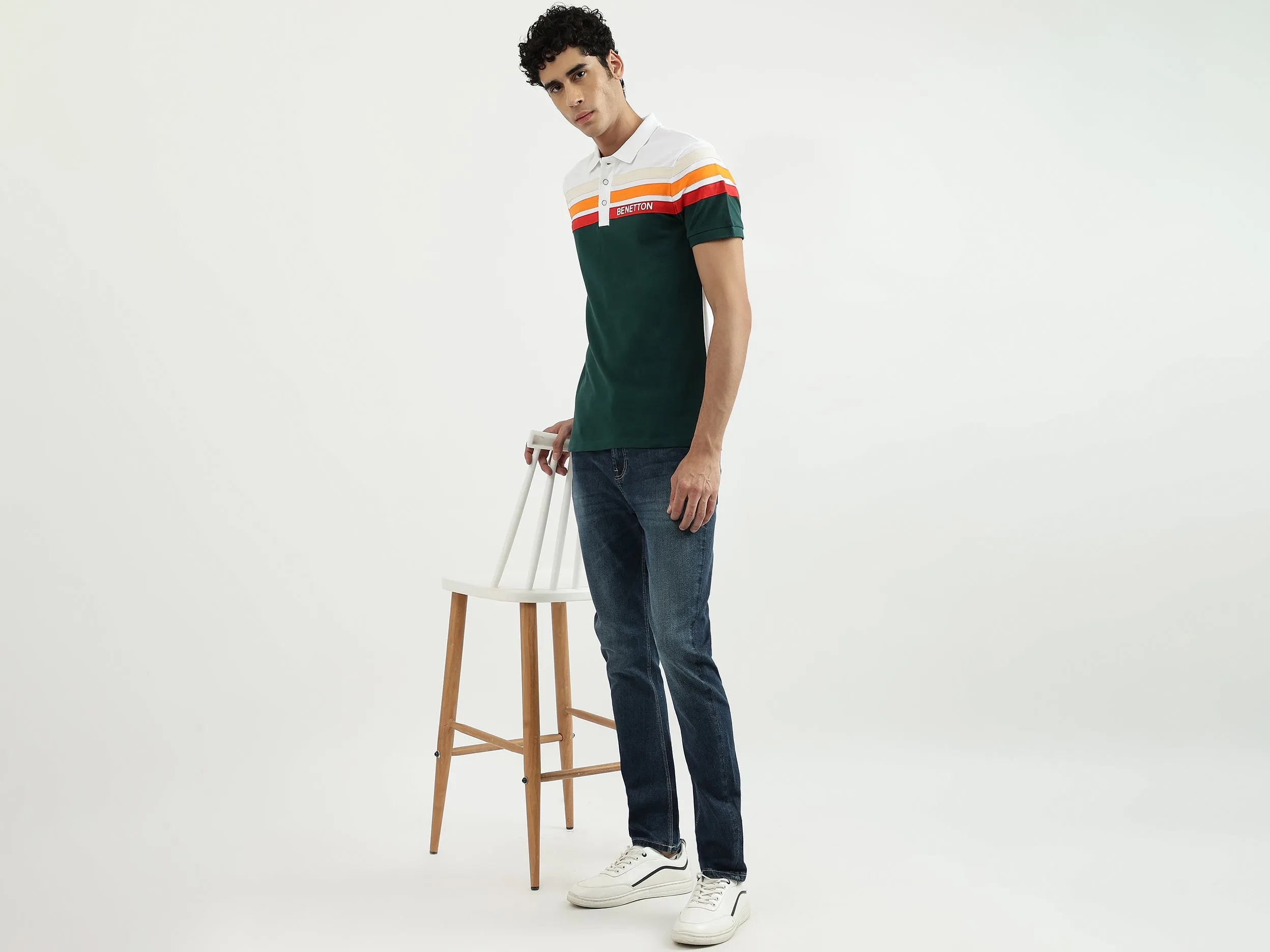 Men Solid Carrot Fit Jeans