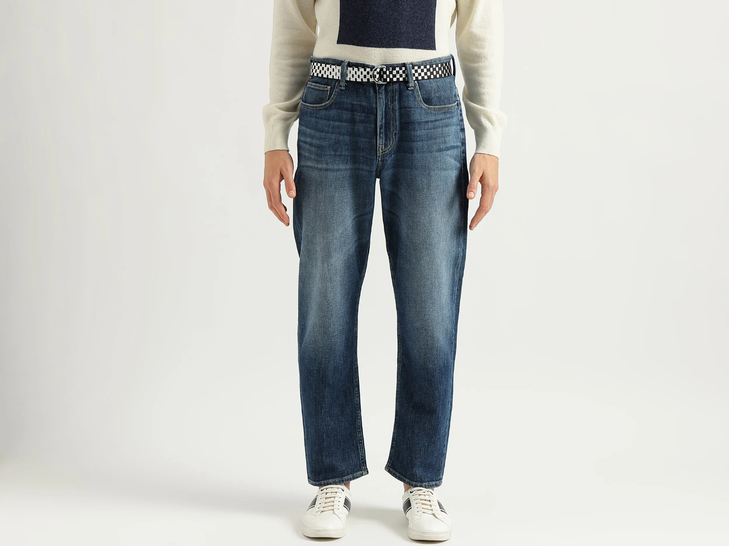 Men's Solid Anti Fit Jeans
