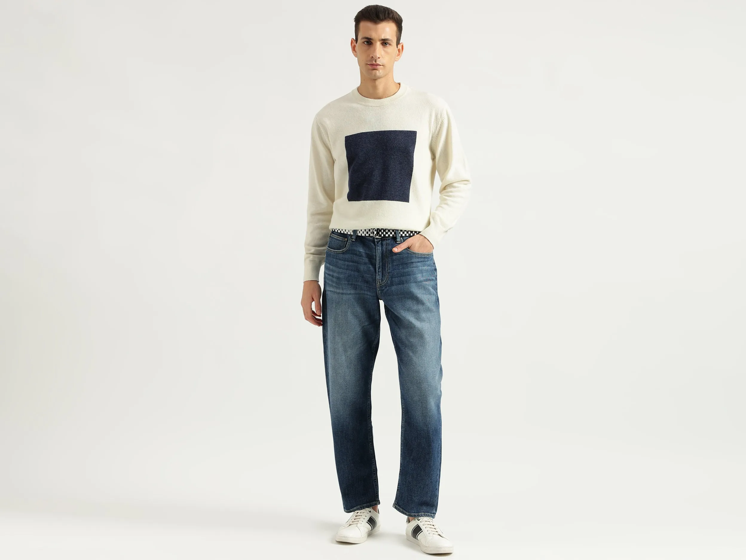 Men's Solid Anti Fit Jeans
