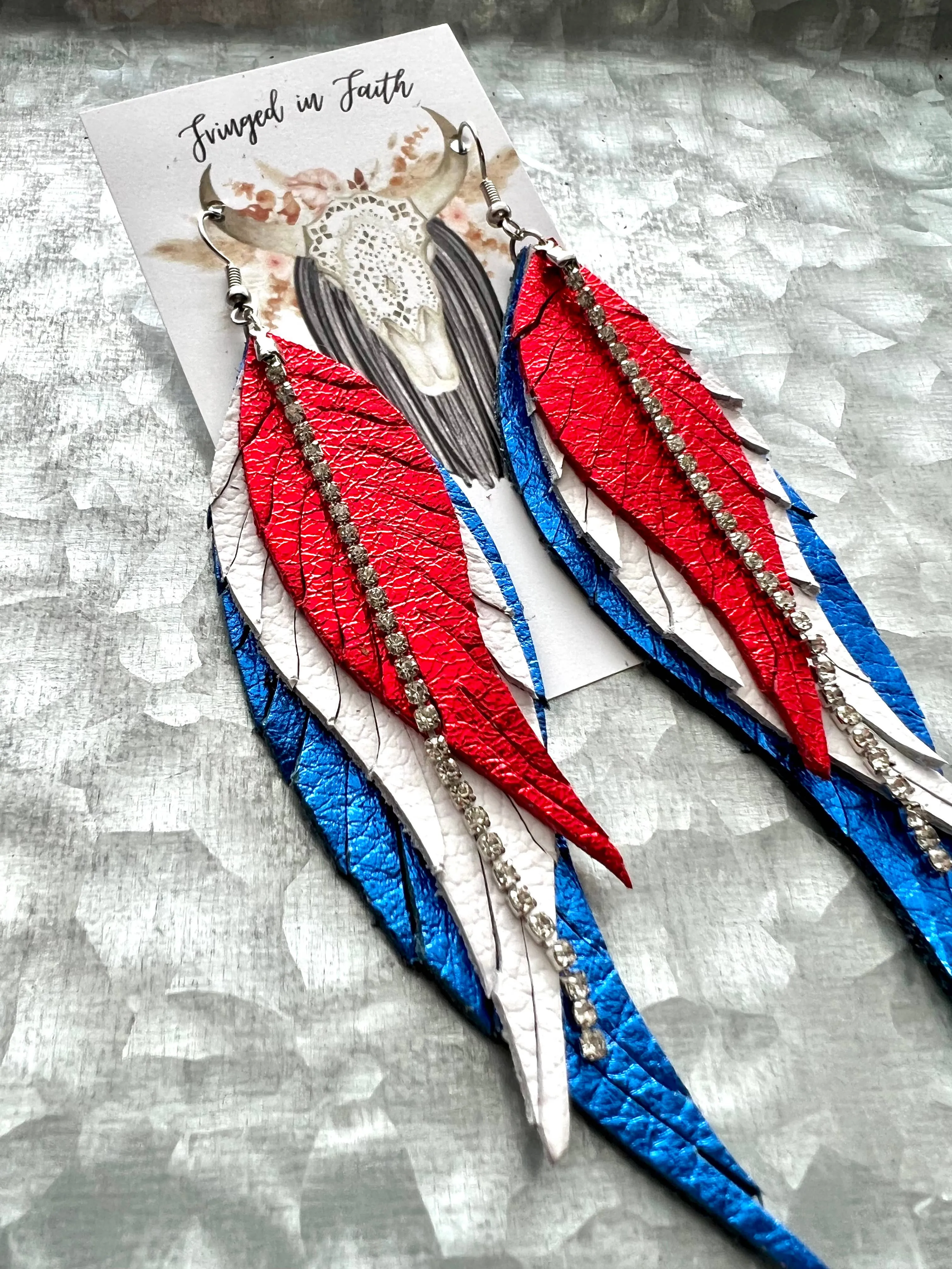 Merica' Feather Earrings