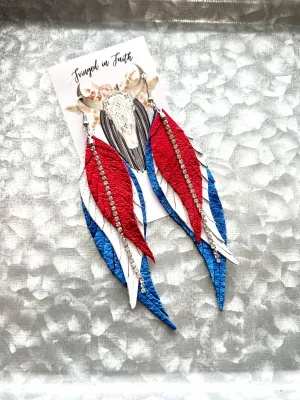 Merica' Feather Earrings