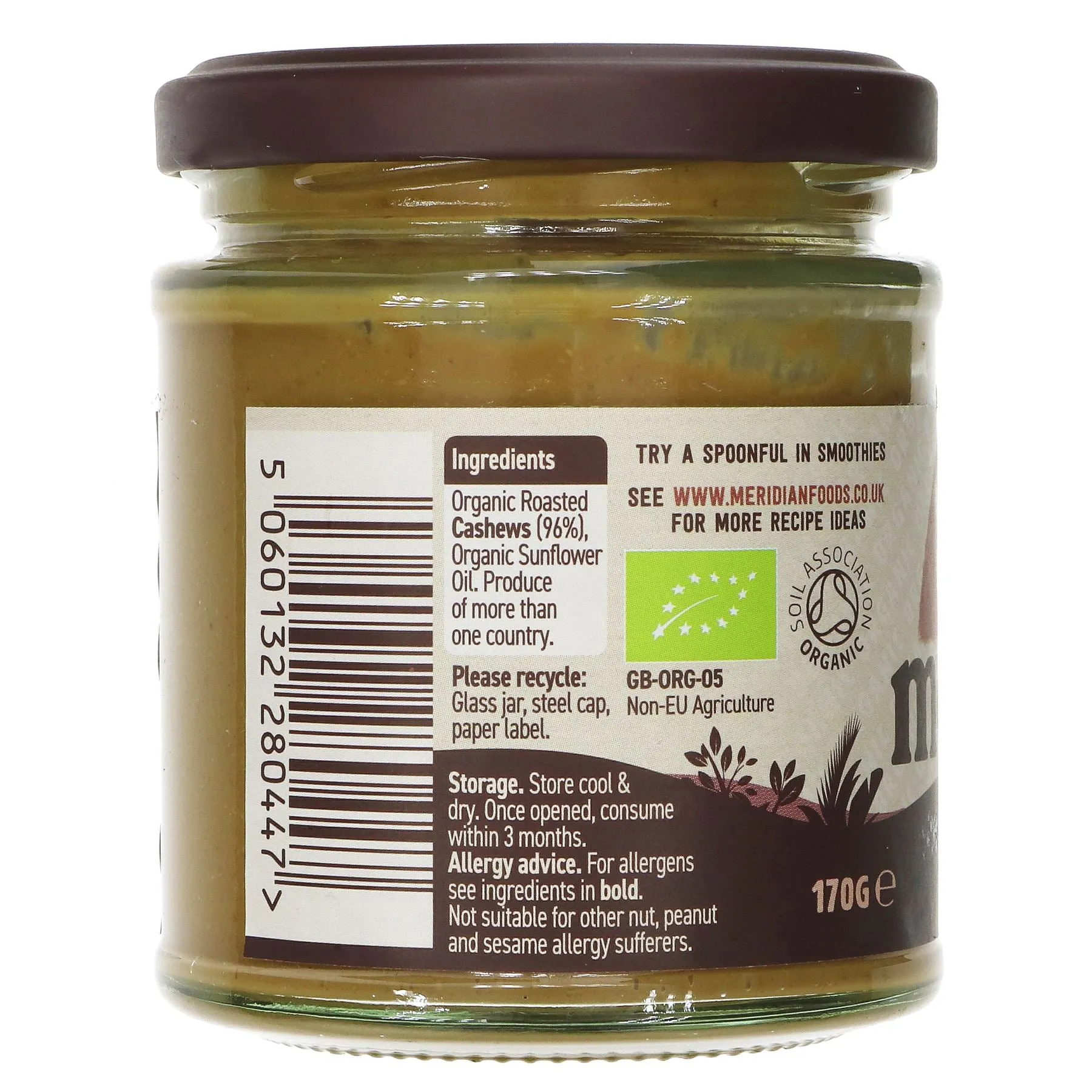 Meridian | Cashew Butter Smooth Organic | 170G