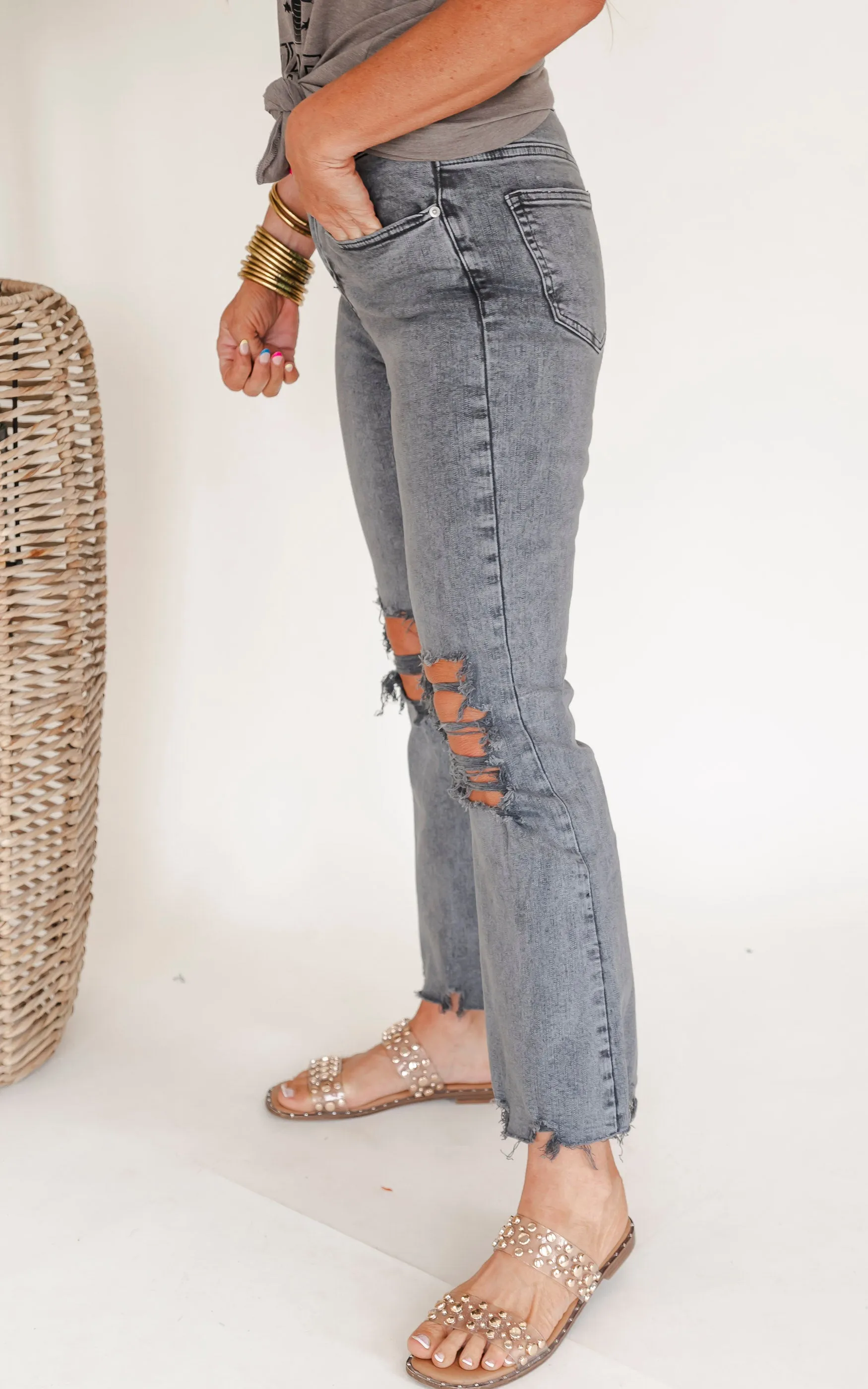 Mica - The Marlowe High Rise Vintage Flare Denim Jeans**