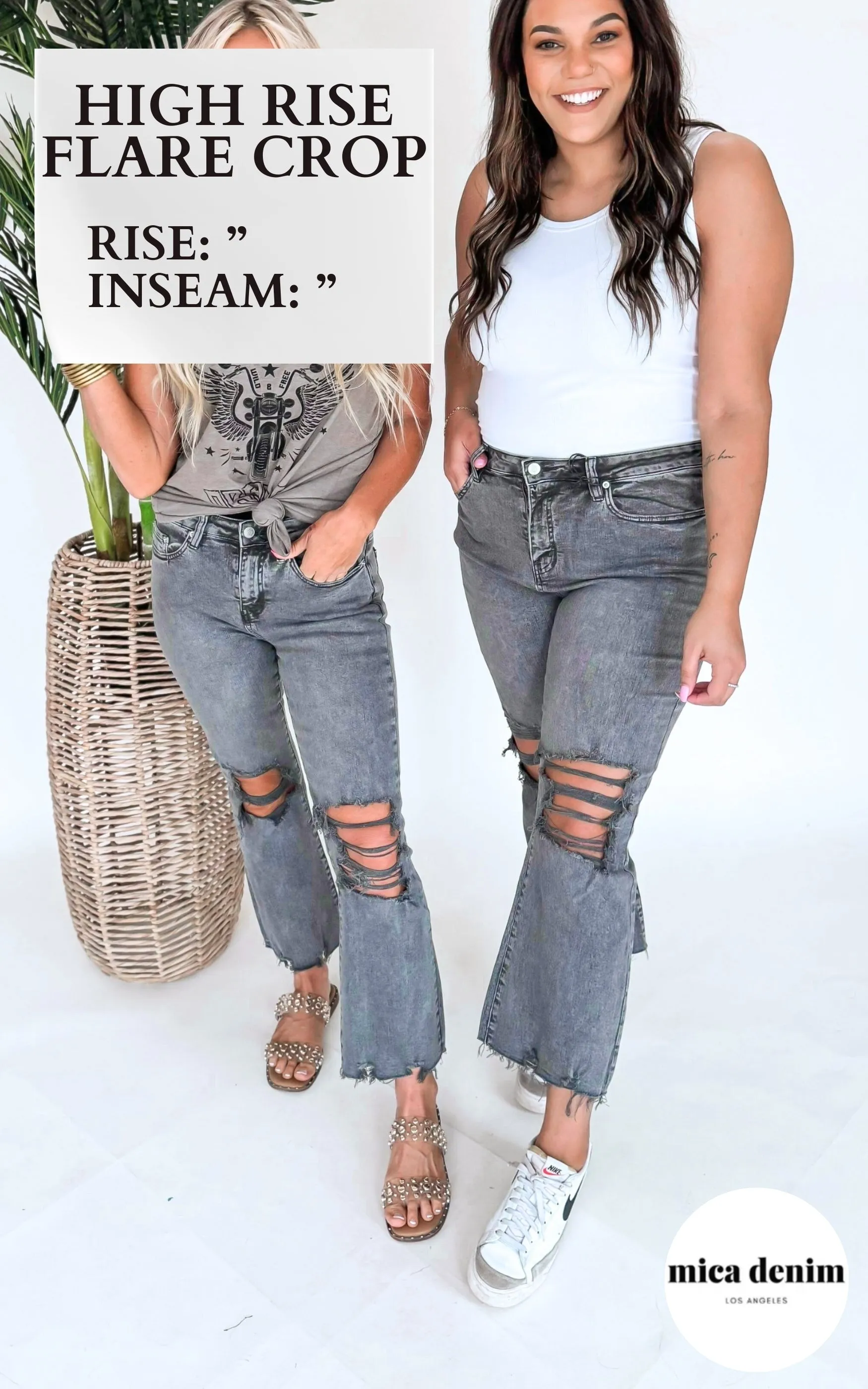 Mica - The Marlowe High Rise Vintage Flare Denim Jeans**