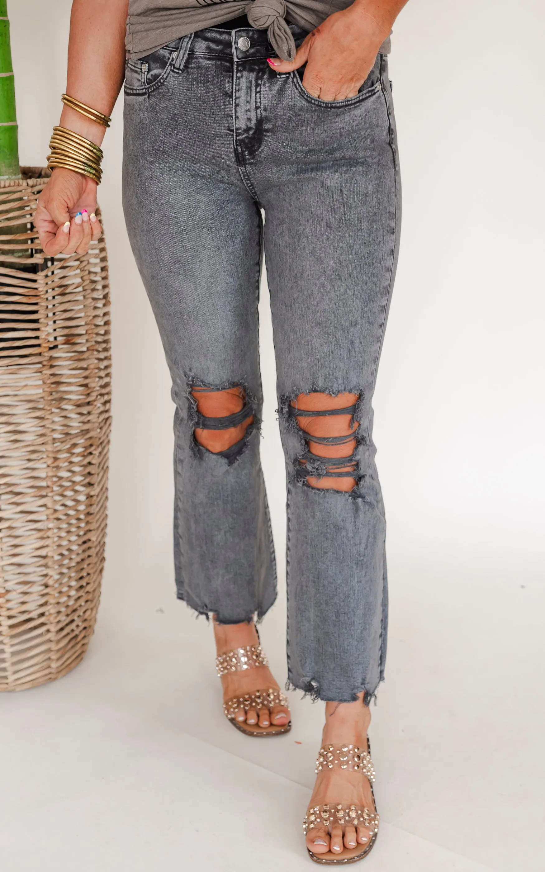 Mica - The Marlowe High Rise Vintage Flare Denim Jeans**