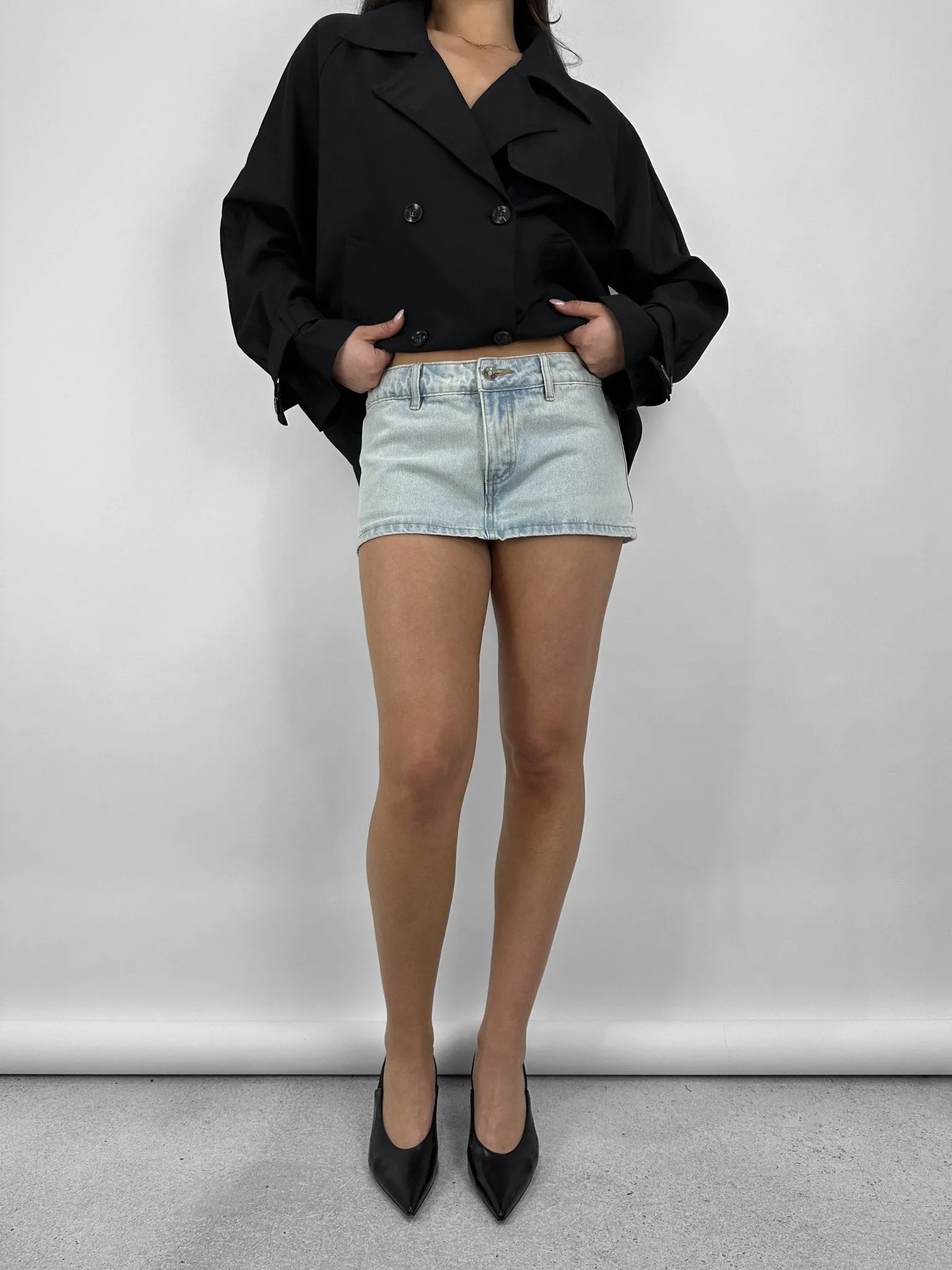 Micro Mini Denim Skort