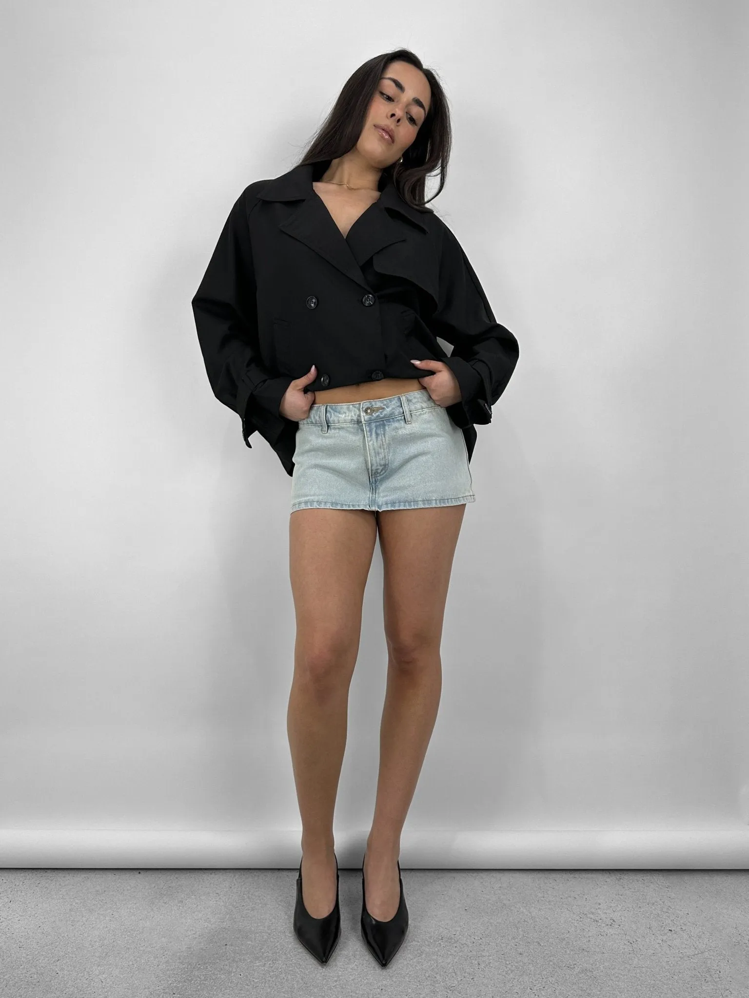 Micro Mini Denim Skort