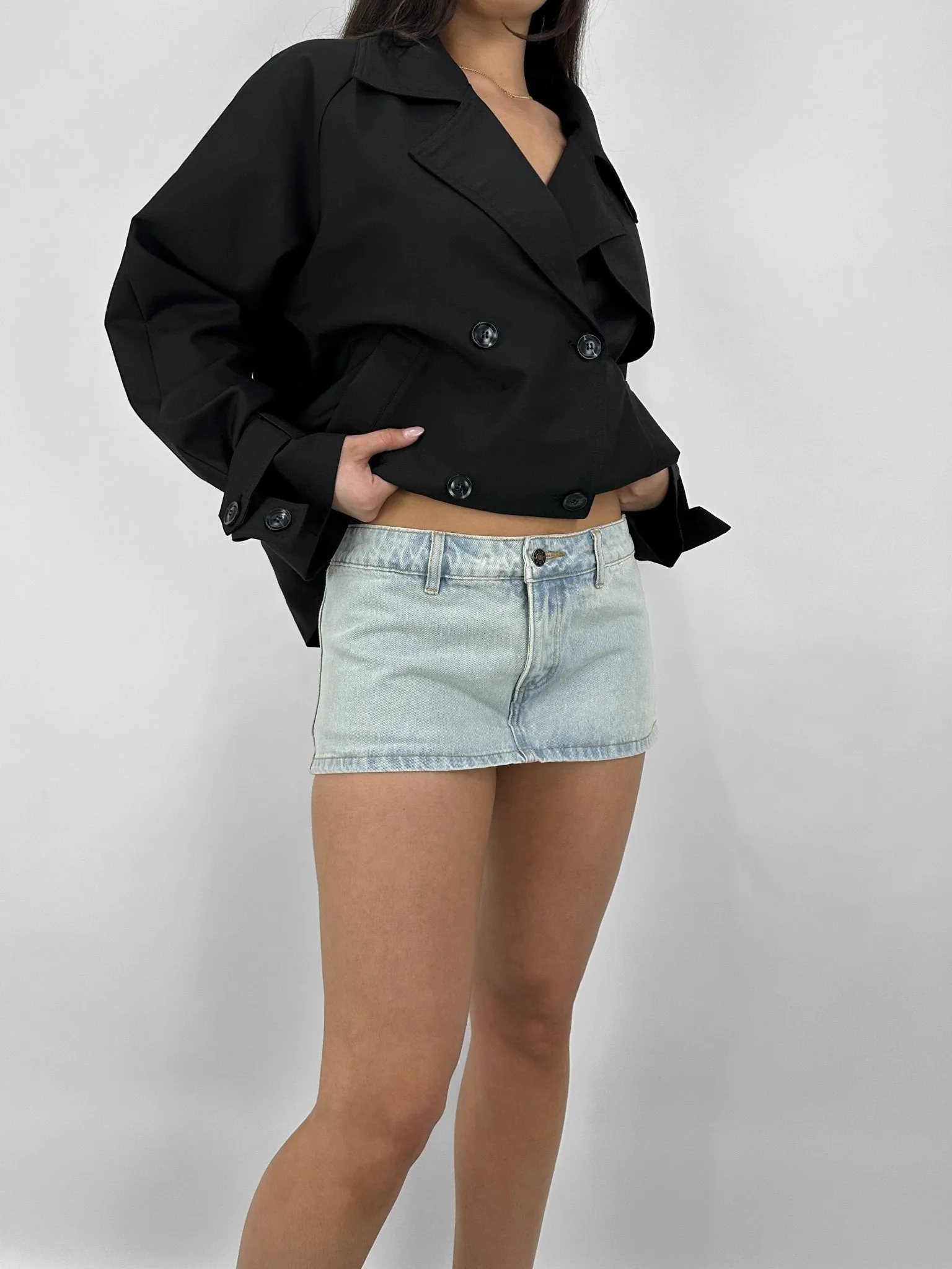 Micro Mini Denim Skort