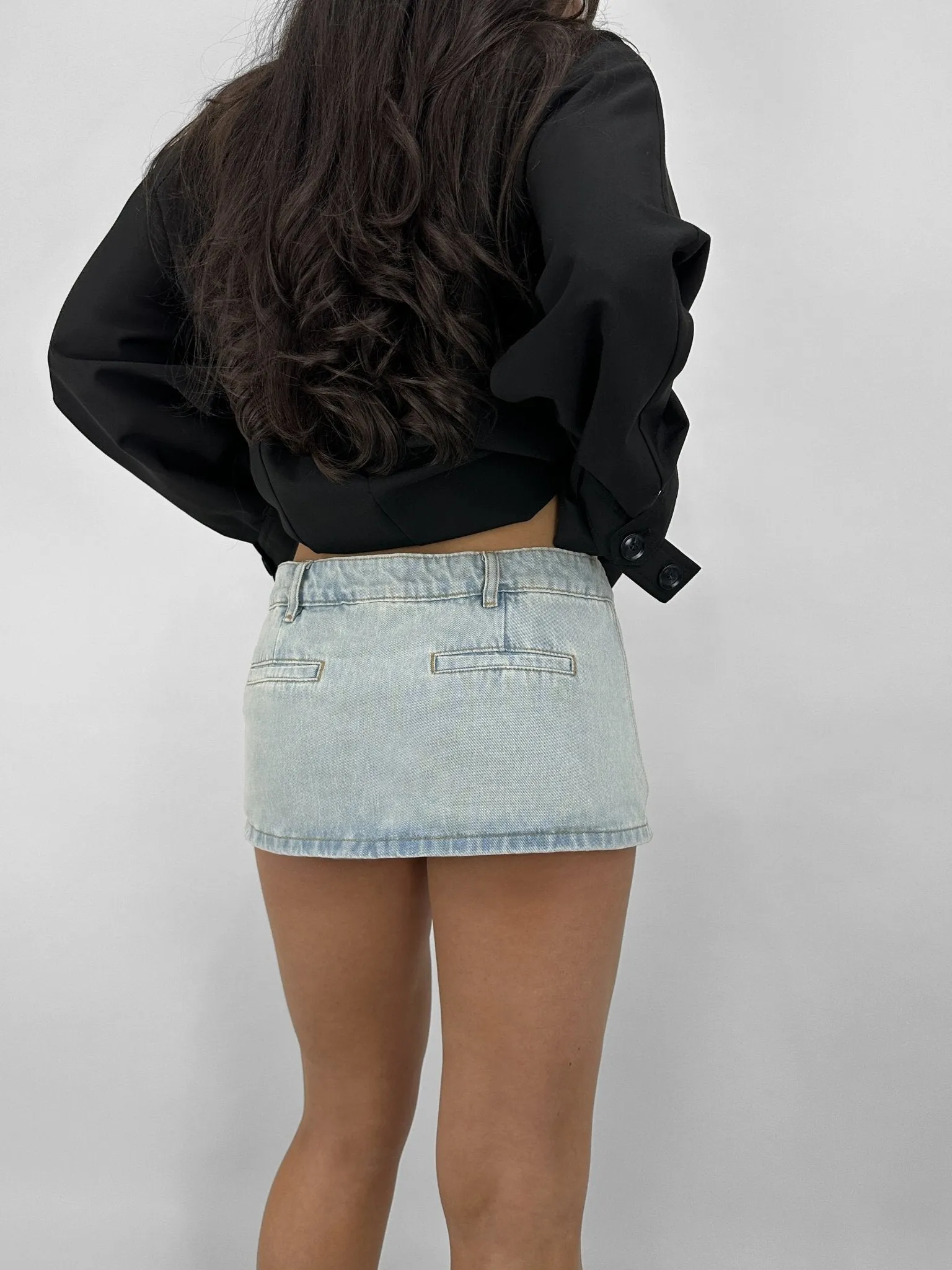 Micro Mini Denim Skort