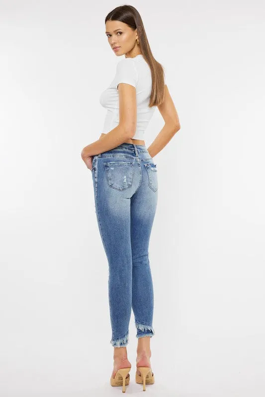 MID RISE ANKLE SKINNY JEANS