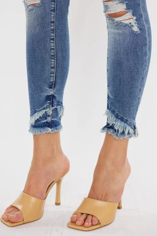 MID RISE ANKLE SKINNY JEANS