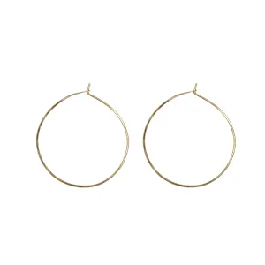 Minga 1.50" Smooth Hoop Earrings