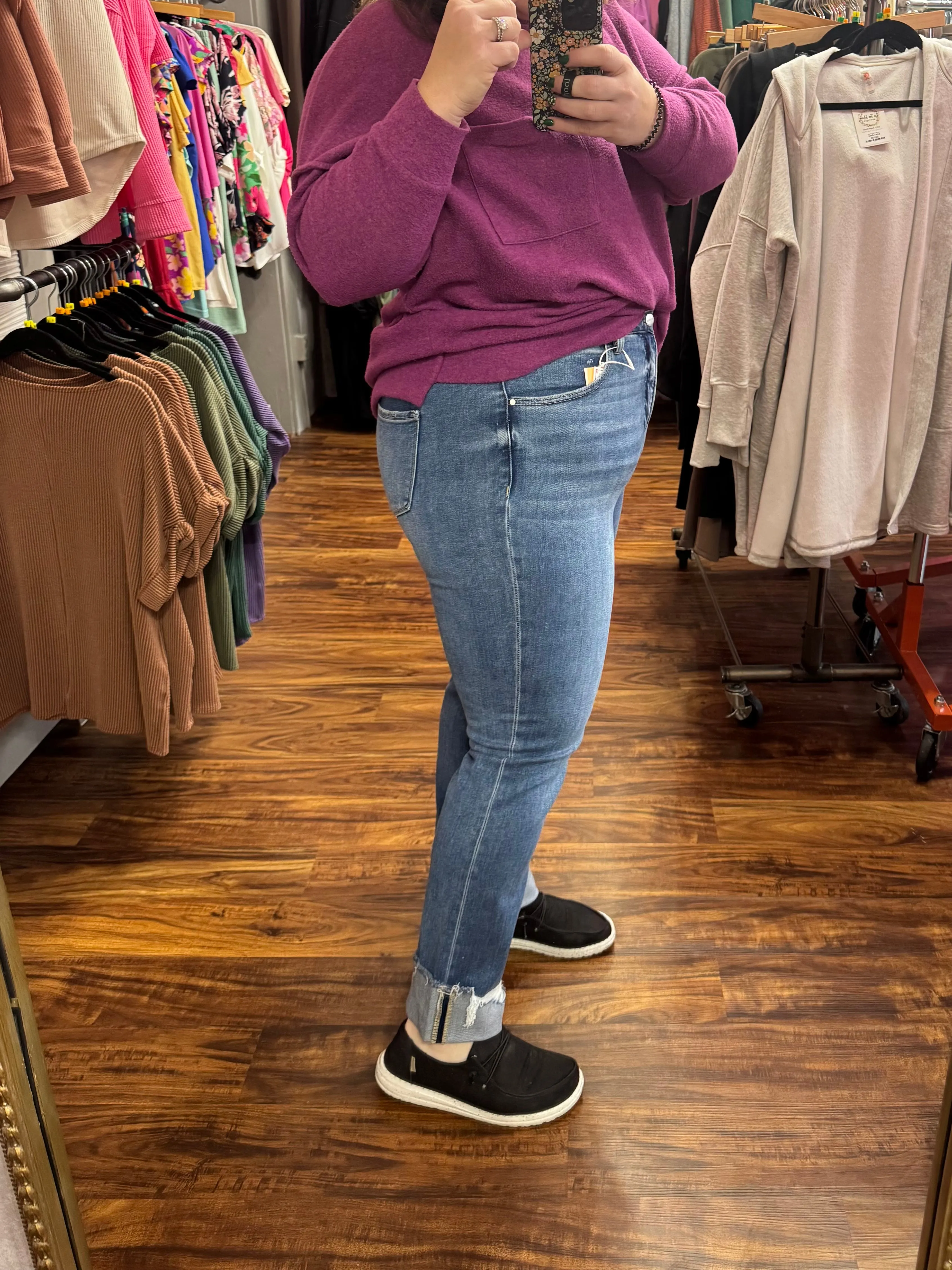 Mollie High Rise Straight Cropped Jean