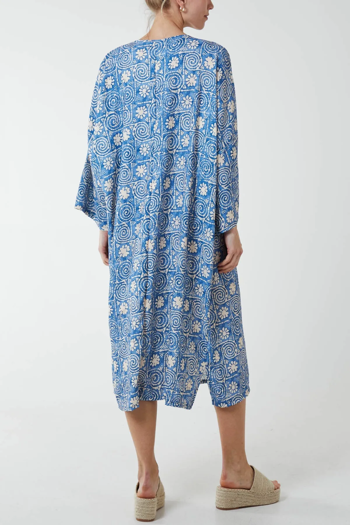 Mosaic Pattern Tunic Midi Dress
