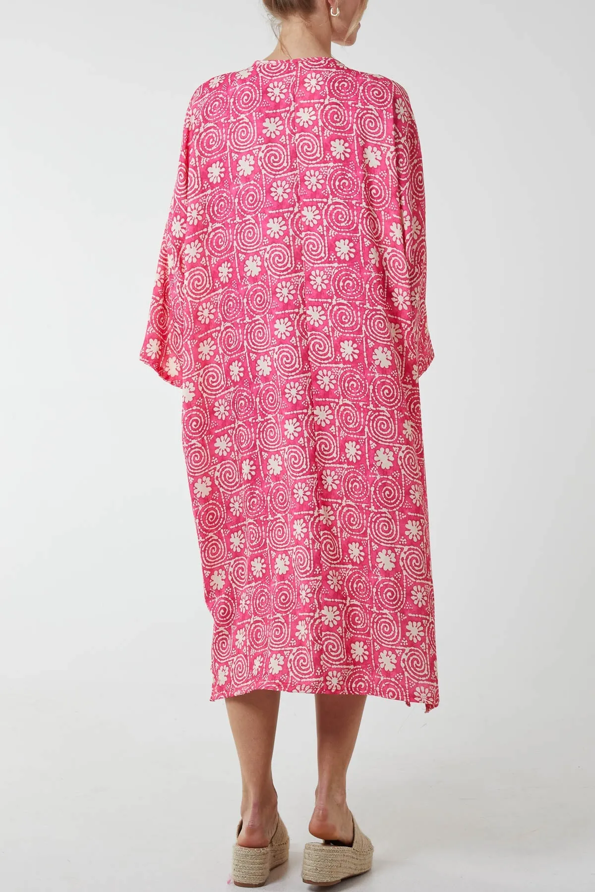 Mosaic Pattern Tunic Midi Dress