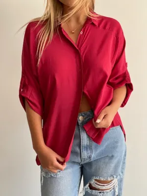 MOST Celeste Slouch Shirt - Orchid Flower
