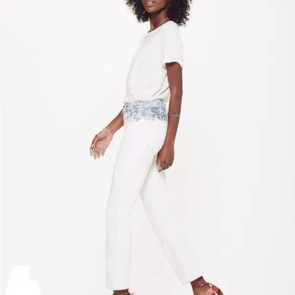 Mother Superior Jeans The Dutchie Ankle Straight Leg in Dante’s Garden  25