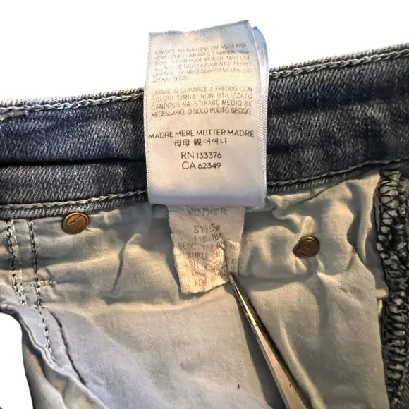 MOTHER The Rascal Ankle Chew Jeans Just Like The Ones We Used To Know Size 25