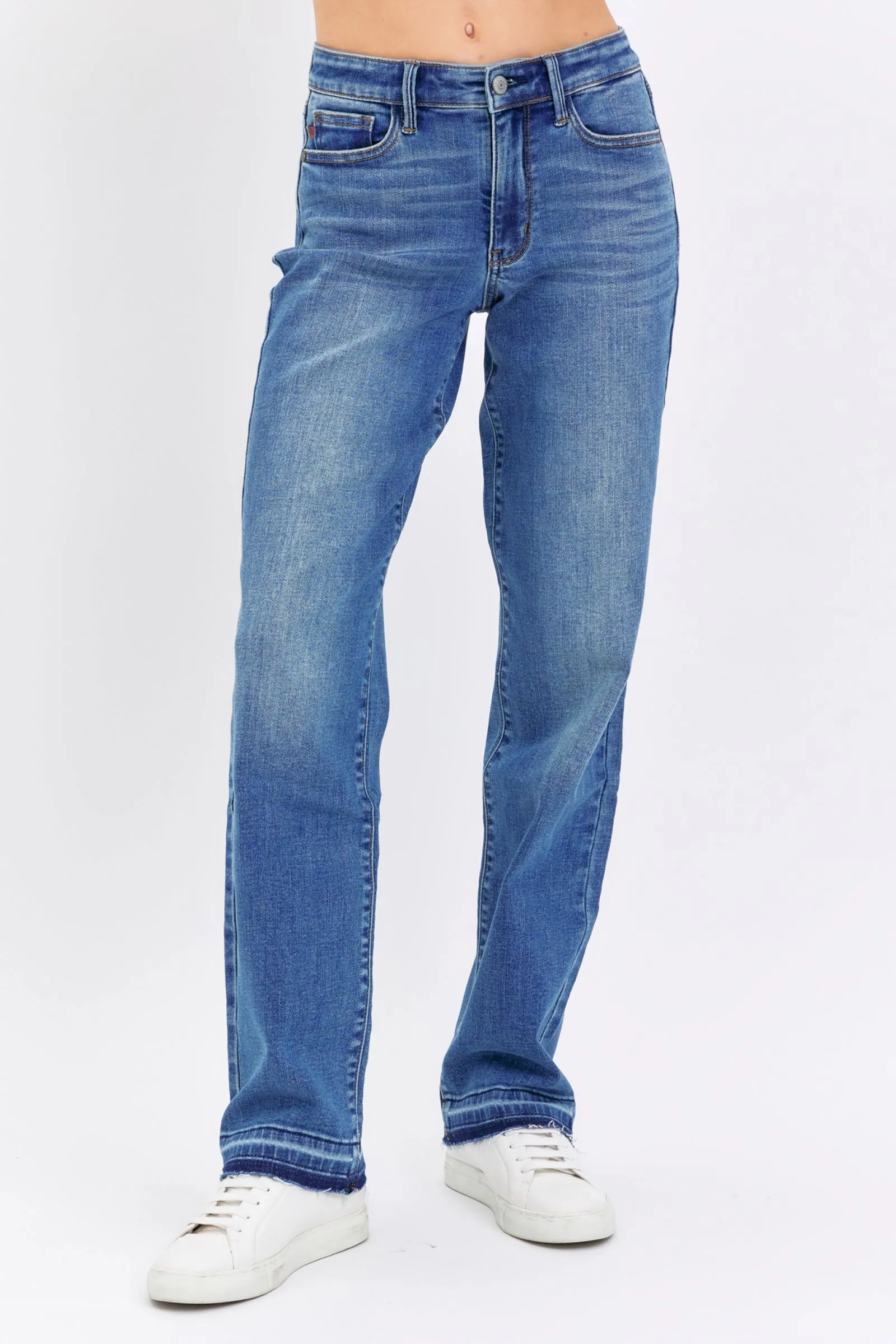 MR DAD JEAN WITH RELEASE HEM BY JUDY BLUE