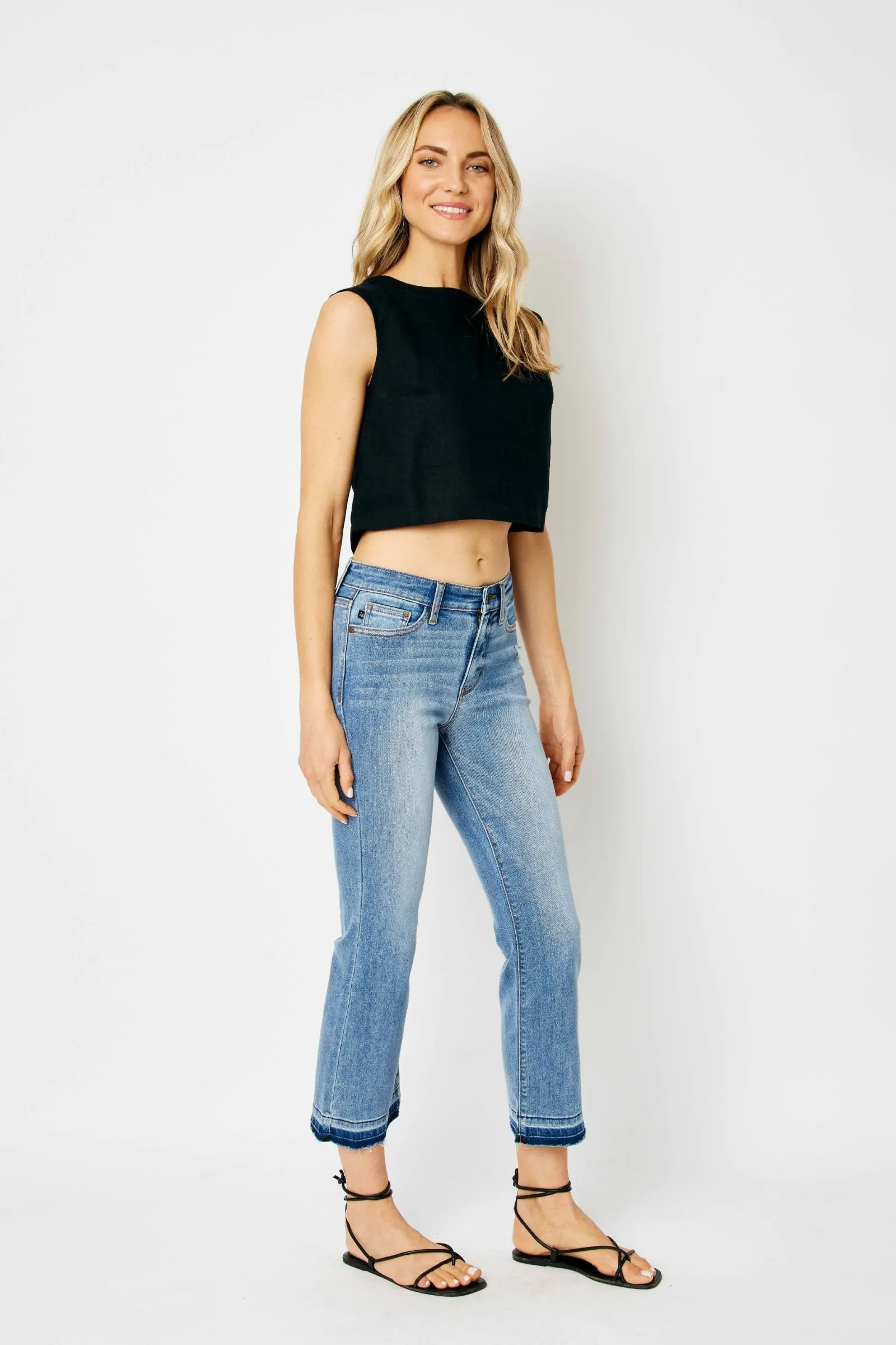 MR RELEASE HEM CROPPED JEAN BY JUDY BLUE
