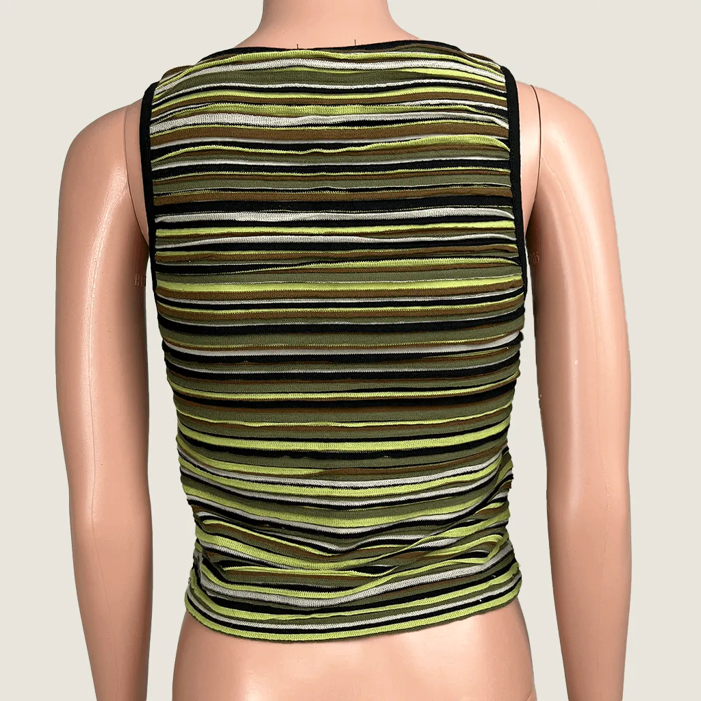 Nasty Gal Sleeveless Tie Front Textured Rib Top 10