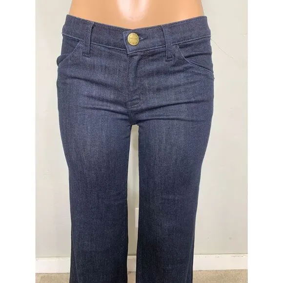 New. Current Elliott stretch dark denim jeans with raw hem. May fit a 28 tall