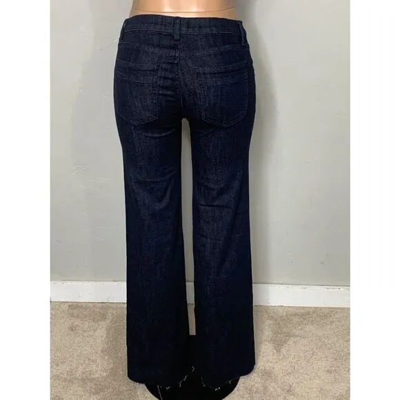 New. Current Elliott stretch dark denim jeans with raw hem. May fit a 28 tall