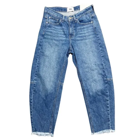 New with Tags BDG Urban Outfitters Tapered Cropped Womens Raw Hem Denim Jeans