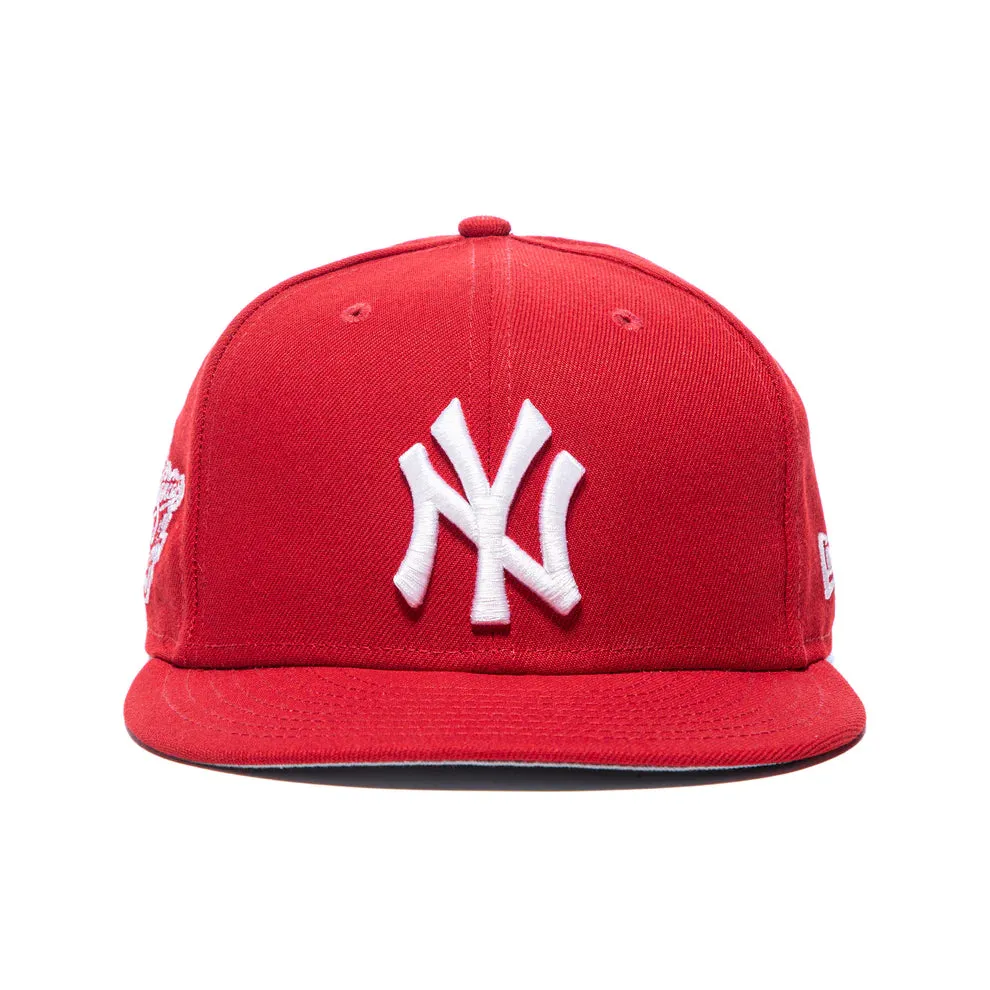New York Yankee Fitted  - Scarlet