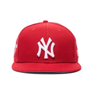New York Yankee Fitted  - Scarlet