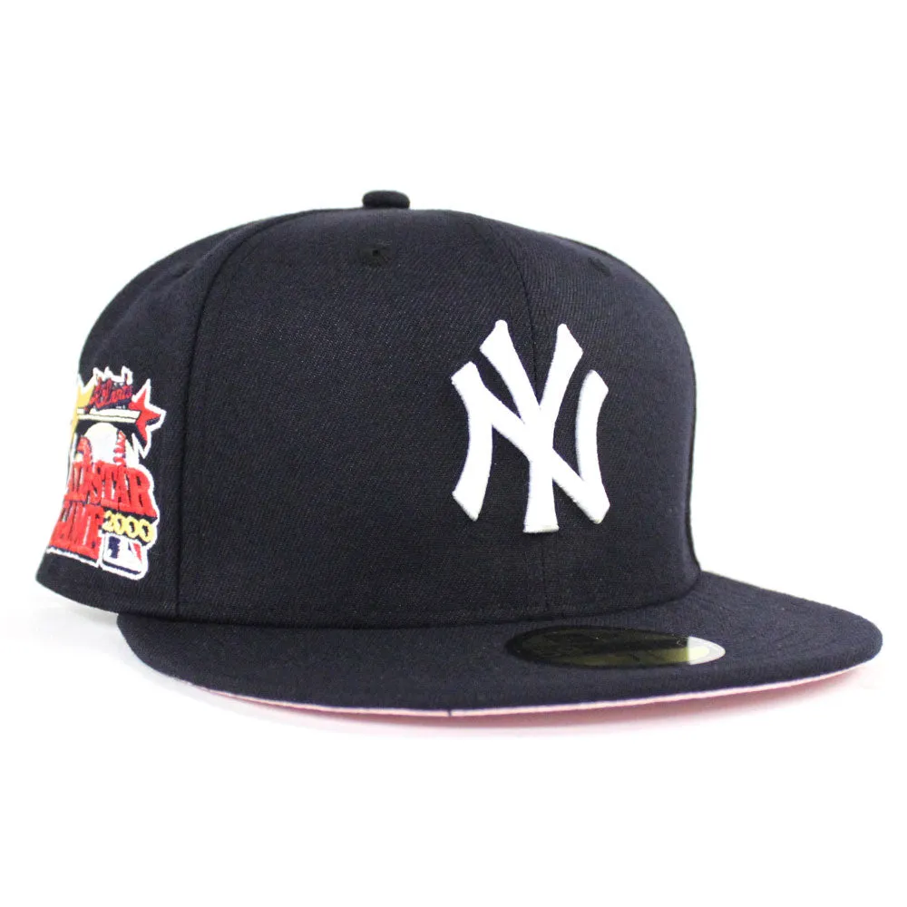 New York Yankees 2000 All Star Game New Era 59Fifty Fitted Hat (Navy PINK Under Brim)