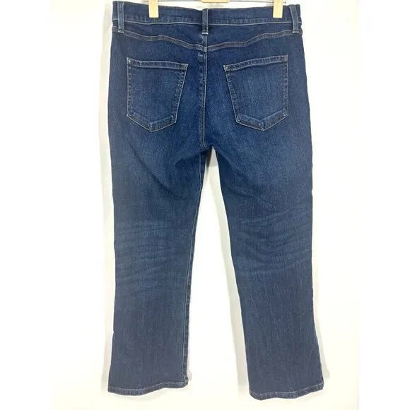NWOT J Brand Selena Mid-Rise Dark Wash Cropped Bootcut Jeans Blue 29