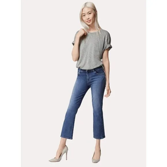 NWOT J Brand Selena Mid-Rise Dark Wash Cropped Bootcut Jeans Blue 29