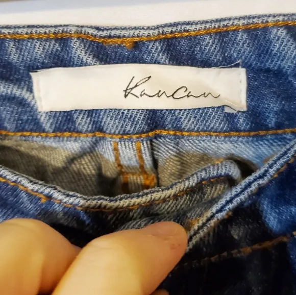 NWOT KanCan Raw Destroyed Hem High Waist Jeans