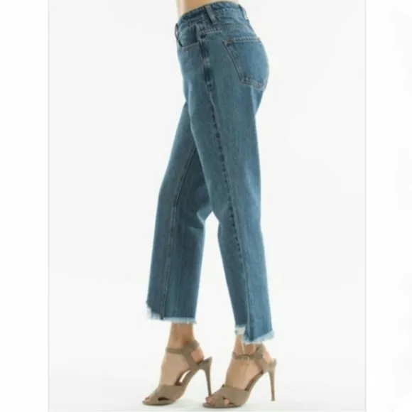 NWOT KanCan Raw Destroyed Hem High Waist Jeans