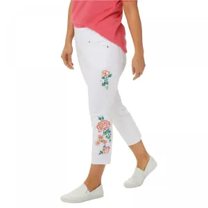 NWT Belle By Kim Gravel TripleLuxe Twill Floral Cropped Jeggings. A350523 16