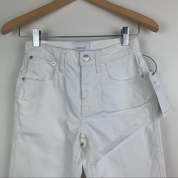 NWT Current/Elliott The Vanessa Crop Flare White Denim Jeans 23