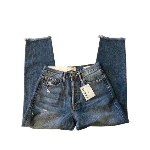 NWT FRAME Denim Women Size 27 27x26 1/2 Harborside Le Original Cropped Jeans NEW