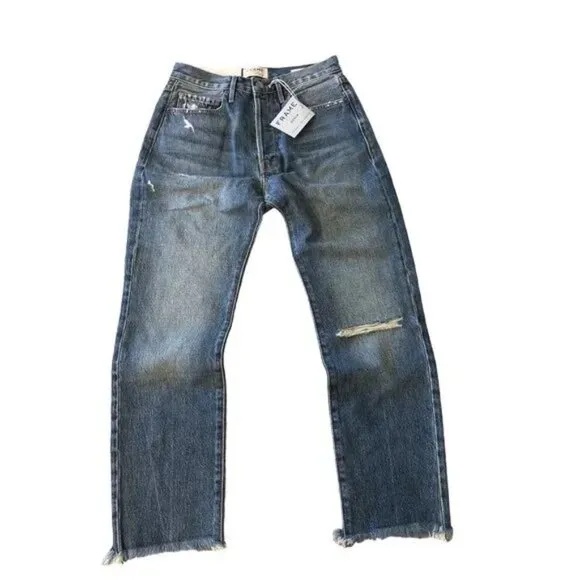 NWT FRAME Denim Women Size 27 27x26 1/2 Harborside Le Original Cropped Jeans NEW