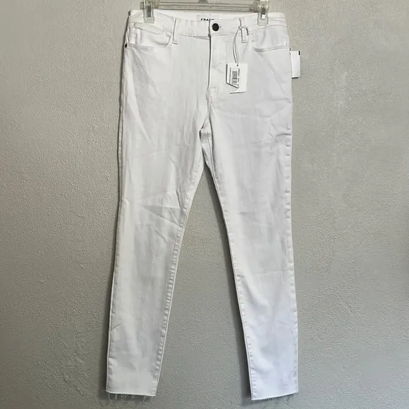 NWT Frame LeHigh Skinny High-Rise Skinny Fit Ankle White Jeans Size 30