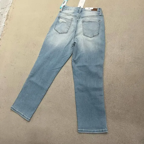 NWT Judy Blue Straight Crop High Waisted Jeans Size 25