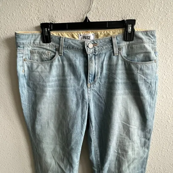 NWT Paige Jimmy Jimmy Crop Light Wash Jeans Size 30