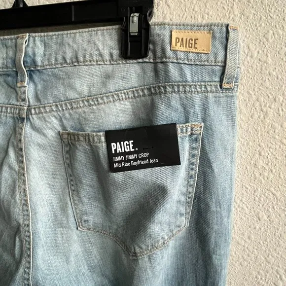 NWT Paige Jimmy Jimmy Crop Light Wash Jeans Size 30